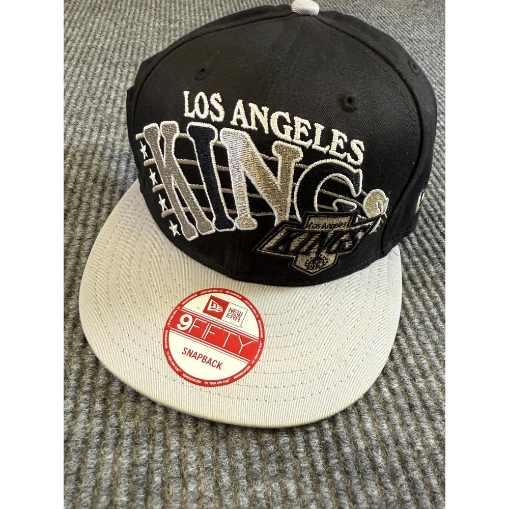 Vintage Los‎ Angeles Kings Snapback Hat New Era 9FIFTY NHL Hockey Cap Black Grey